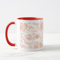 Vintage Pink Toile Mug