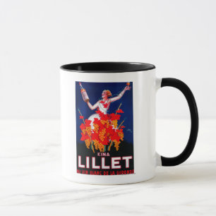 Caneca Vintage PosterEurope de Lillet das kinas