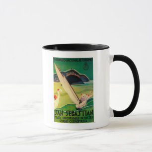 Caneca Vintage PosterEurope de San Sebastian