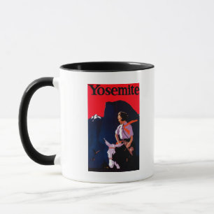 Caneca Vintage PosterYosemite de Yosemite, CA