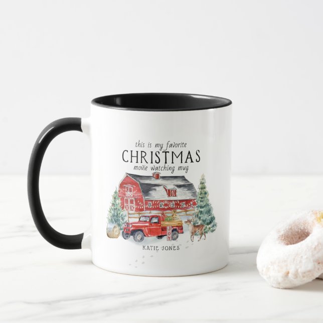 Caneca Vintage Red Farmhouse Truck | Natal favorito (Com Donut)