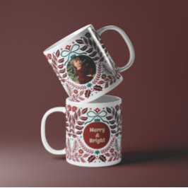 Caneca Vintage Red Floral Personalizado