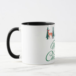 Caneca Vintage Reindeer com café Santa Hats