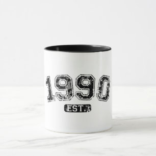 Caneca Vintage Retro 1990 Grunge Estabelecido Gráfico