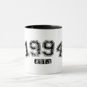 Caneca Vintage Retro 1994 Grunge Est. Gráfico Estabelecid