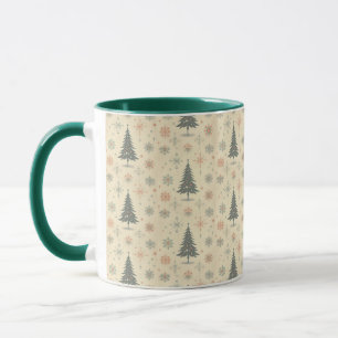 Caneca Vintage/Retro Natal moderno/inverno