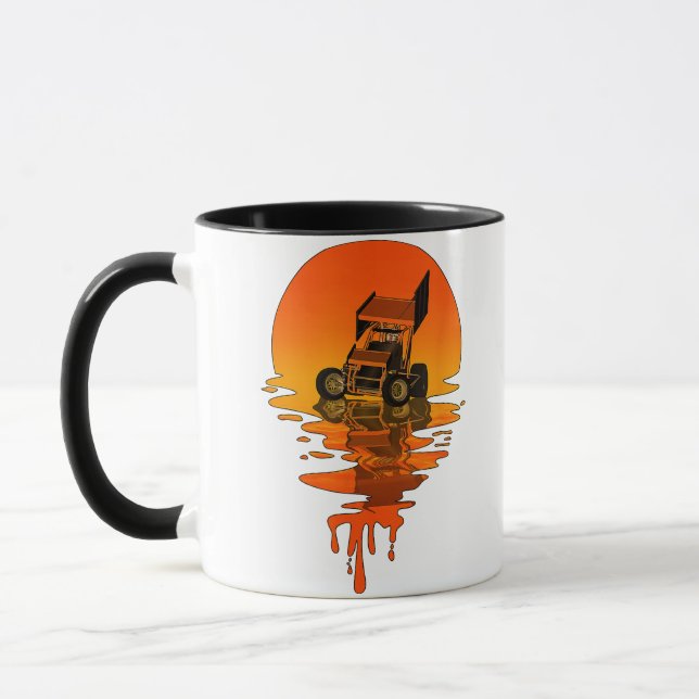 Caneca Vintage Retro Style Sprint Car (Esquerda)