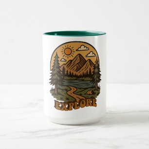 Caneca Vintage/rústico ao ar livre explorar a natureza
