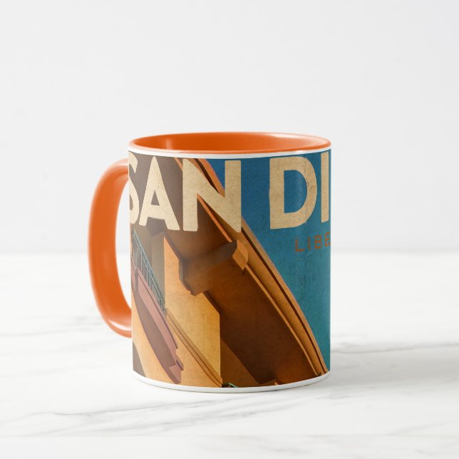 Caneca Vintage San Diego Mug (Frente Esquerda)