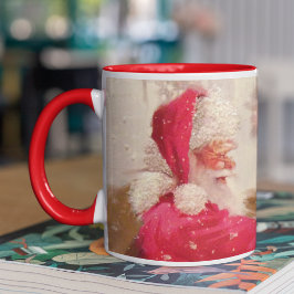 Caneca Vintage Santa Claus Snowman Natal