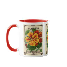 Vintage Seed Packet Label Art, Nasturtium Flowers