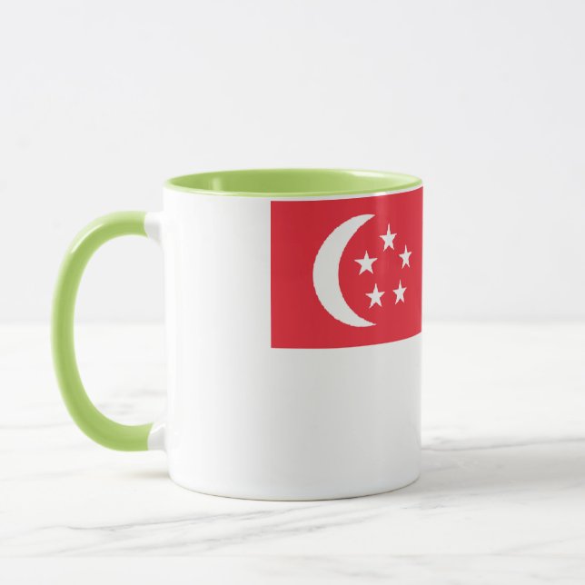 Caneca Vintage singapuriana, bandeira cerâmica coberta (Esquerda)