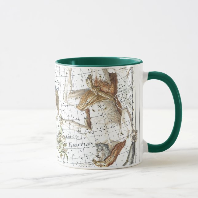 Caneca Vintage Sky Map Constelação de Hércules (Direita)