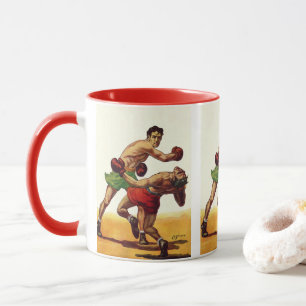 Caneca Vintage Sports Boxing, Boxers em uma Luta