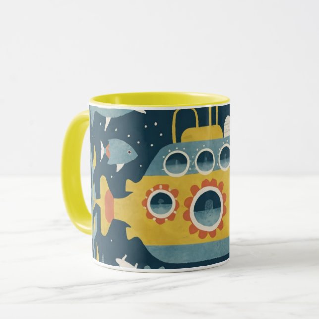 Caneca vintage submarine mug (Frente Esquerda)