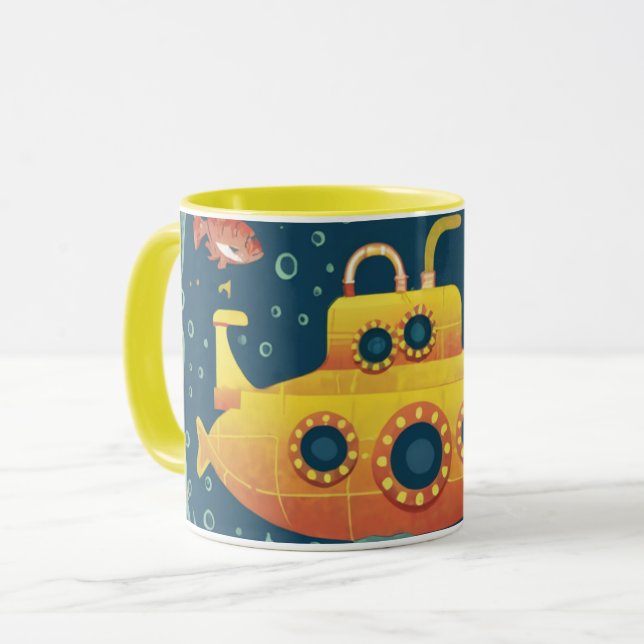 Caneca vintage submarine mug (Frente Esquerda)