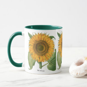 Caneca Vintage Sunflower Flower por Basilius Besler