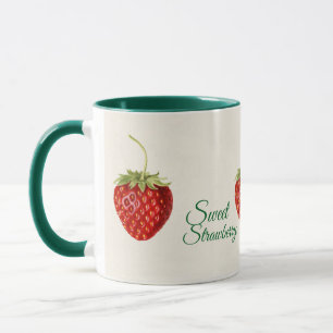 Caneca Vintage Sweet Strawberry Personalizado