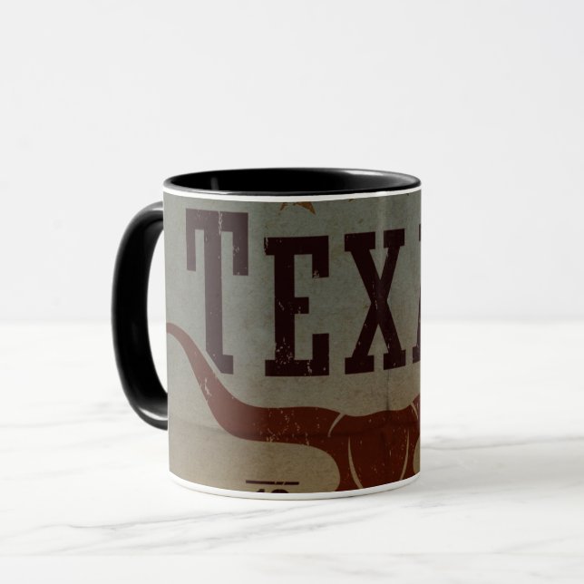 Caneca Vintage Texas Cowboy Mug (Frente Esquerda)