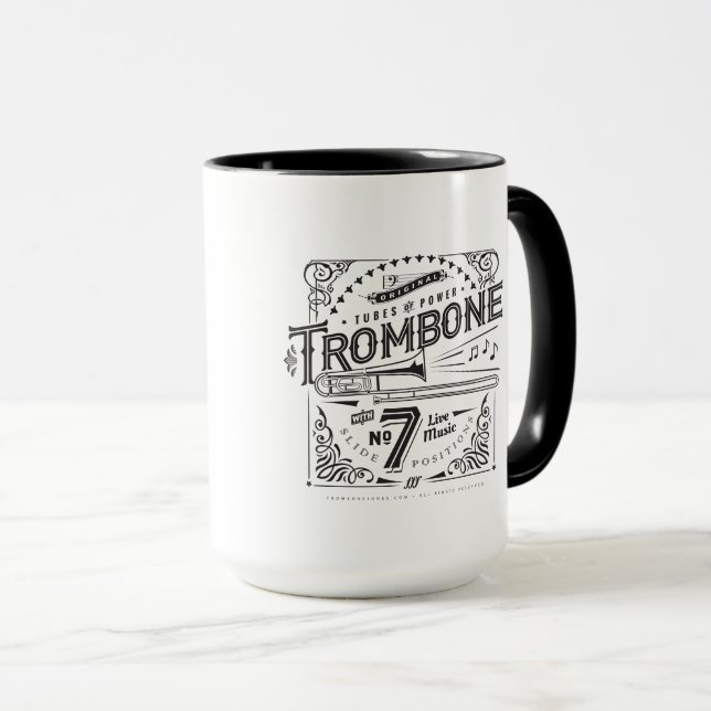 Caneca Vintage Trombone Mug (Frente Esquerda)