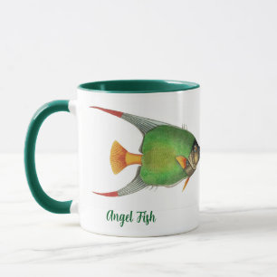 Caneca Vintage Tropical Angel Fish Personalizada