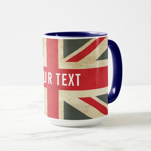 Caneca Vintage Union Jack British Flag (Frente Esquerda)