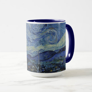Caneca Vintage Van Gogh Na Noite Estrelada
