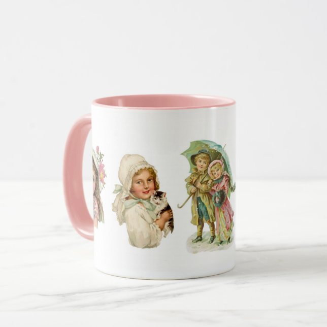 Caneca Vintage Victorian Art Children (Frente Esquerda)