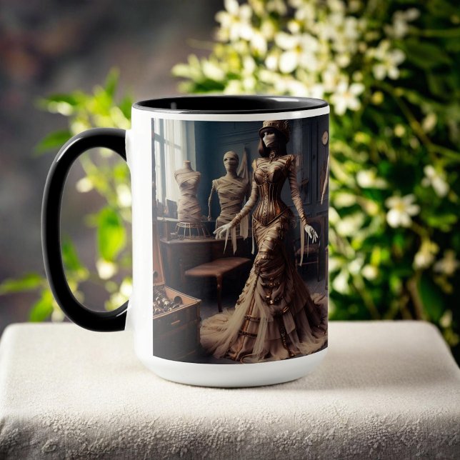 Caneca Vintage Victorian da Rainha Steampunk (Criador carregado)