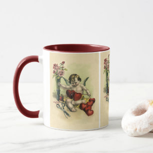Caneca Vintage Victorian Dia de os namorados Angel Seamst