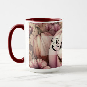 Caneca Vintage watercolor of Halloween bompkins Fall