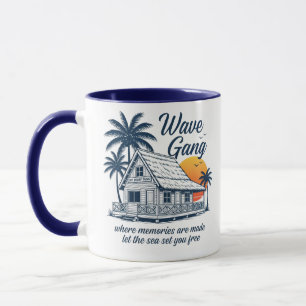 Caneca Vintage Wave Gang Cabin Beach Tee   As Memórias Sã