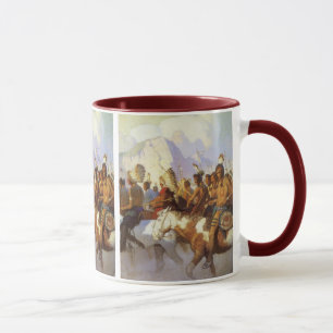 Caneca Vintage Western Art, Partido da Guerra da Índia p