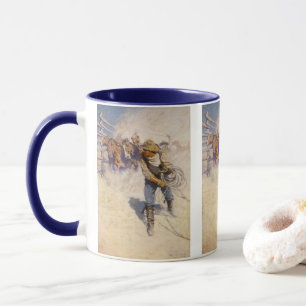 Caneca Vintage Western Cowboys, In the Corral, pelo NC Wy