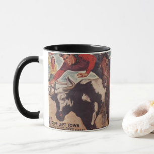 Caneca Vintage Western Rodeo Cowboy Steer Luta Rodeo