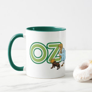 Caneca Vintage Wizard de Oz Dorothy Toto com letras grand