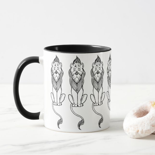 Caneca Vintage Wizard of Oz, Cowardly Lion (Com Donut)