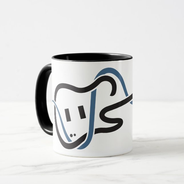 Caneca Violão Estilizado de Texto Personalizado (Frente Esquerda)