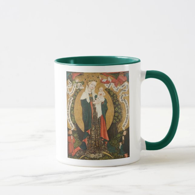 Caneca Virgin e criança em uma lua crescente de Destna (Direita)