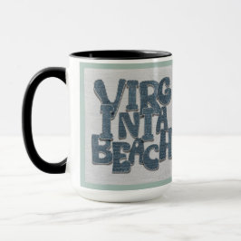 Caneca Virginia Beach Coastal Denim Mug 