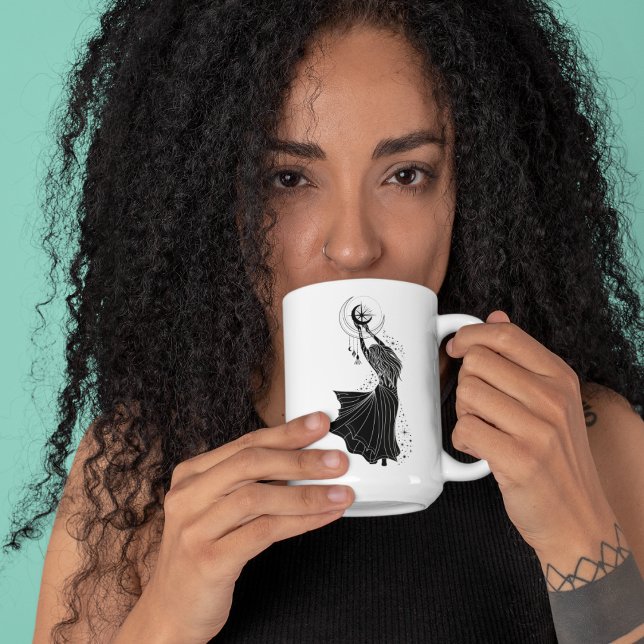 Caneca Virgo Dancing Girl 15oz Black Rim Mug (Criador carregado)