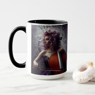 Caneca Virgo Zodiat Músico Cello