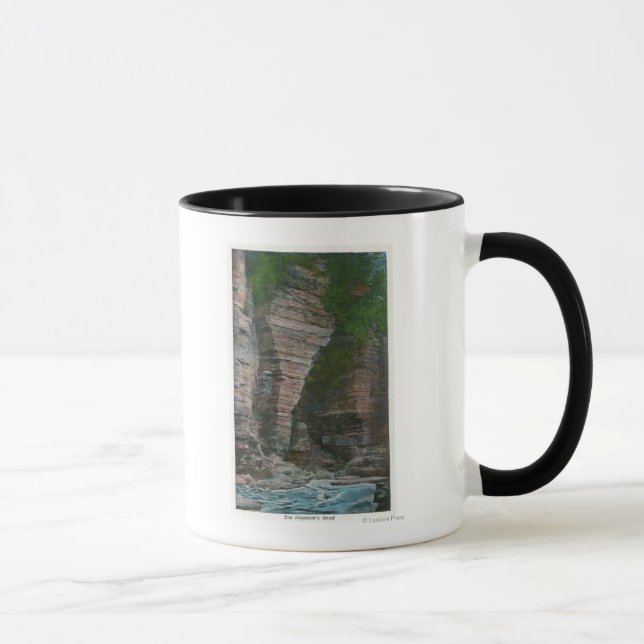 Caneca Visão da cabeça do elefante (Direita)