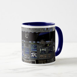 Caneca Visão da janela da cabine do ônibus espacial da NA