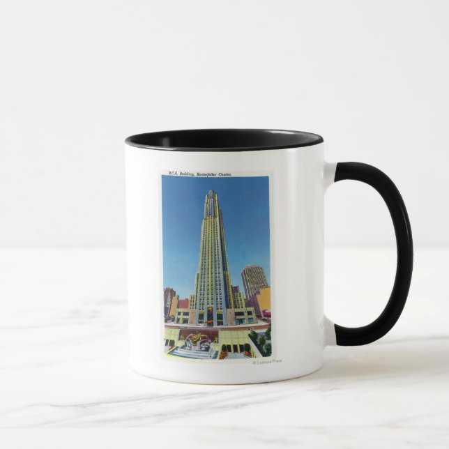 Caneca Visão Exterior do RCA Bldg, Rockefeller Center (Direita)