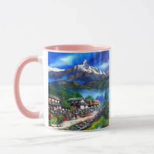 Caneca Visão Panorâmica Do Everest Mountain Nepal