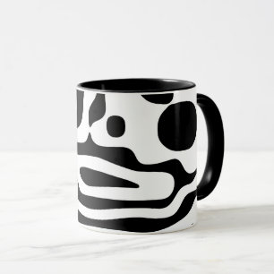 Caneca Vise Grip: Abstrato preto e branco