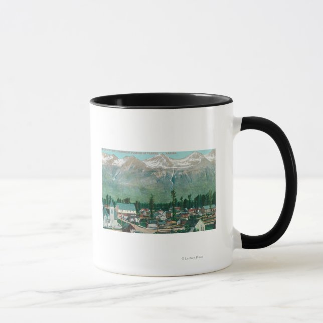 Caneca Vista aérea da área residente da cidade (Direita)