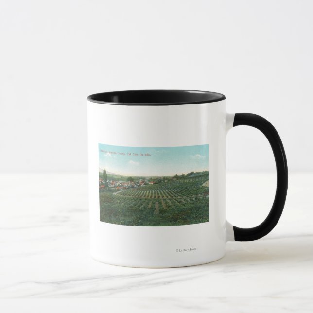 Caneca Vista aérea da cidade, Condado de Sonoma, a partir (Direita)