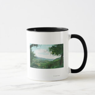 Caneca Vista aérea da cidade das colinas